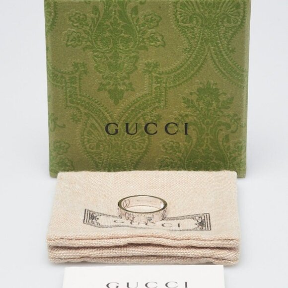 Gucci 18k White Gold Icon Heart Cut Out Ring Size 6.5 - Picture 5 of 8